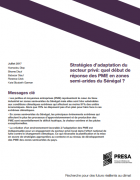POLICY BRIEF : Stratégies d’adaptation du secteur privé : quel...